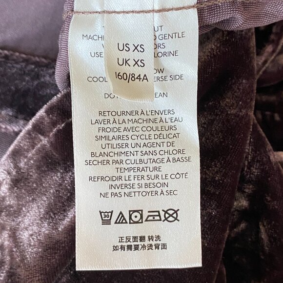 We The Free Summer Dream Velvet Whimsigoth Shirt Sz XS Brown Button Oversized - Picture 15 of 16